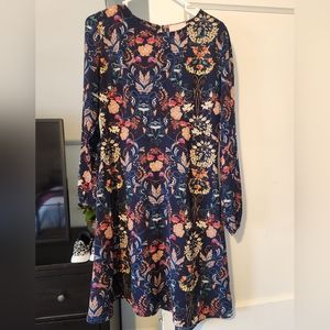 Lulus midi long sleeve floral dress